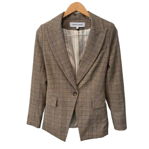 Veronica Beard Cutaway Dickey Jacket In MultiPlaid Size 6 Mint Condition - Picture 3 of 11